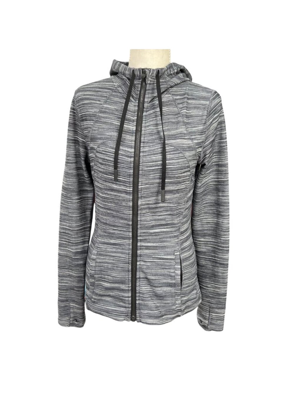 Lululemon Hooded Define Jacket Nulu Heathered Black Size 8